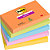 Post-it® Super Sticky Notas Adhesivas Bloques 76 x 127 mm, Colección Boost, 90 hojas, colores surtidos - 1