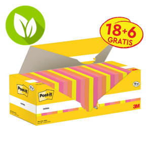 Post-it® Super Sticky Pack Ahorro 18+6 GRATIS, bloques notas Bloc de notas, 76 x 76 mm, colores variados, 100 hojas Post-it® Super Sticky Pack Ahorro 18+6 GRATIS, bloques notas Bloc de notas, 76 x 76 mm, colores variados, 100 hojas