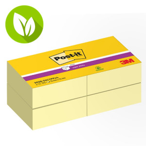 Post-it® Super Sticky Pack Ahorro 4 Cubos de notas adhesivas, 76 x 76 mm, Color amarillo canary, 270 hojas por cubo Post-it® Super Sticky Pack Ahorro 4 Cubos de notas adhesivas, 76 x 76 mm, Color amarillo canary, 270 hojas por cubo