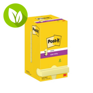 Post-it® Super Sticky R330-12SS-CY Z-Canary Yellow™ Notas Bloques 76 x 76 mm, amarillo canario, 90 hojas