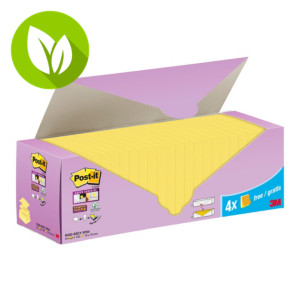 Post-it® Super Sticky R330-SSCY VP24 Z-Notes Pack Ahorro 18 + 6 GRATIS, bloques de Z-Notas Canary Yellow™ 76 x 76 mm, amarillo canario, 90 hojas