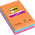 Post-it® Super Sticky Ruled Notes Bloc de notas 101 x 152 mm, Colores Surtidos Neón, 90 hojas - 1