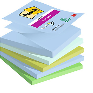 Post-it® Super Sticky Z-Notes Bloc de notas, 76 x 76 mm, Colección Oasis, 90 hojas Post-it® Super Sticky Z-Notes Bloc de notas, 76 x 76 mm, Colección Oasis, 90 hojas