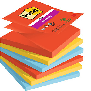 Post-it® Super Sticky Z-Notes Bloc de notas, 76 x 76 mm, Colección Playful, 90 hojas Post-it® Super Sticky Z-Notes Bloc de notas, 76 x 76 mm, Colección Playful, 90 hojas