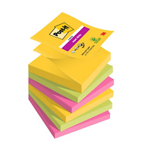 Post-it® Super Sticky Z-Notes Foglietti riposizionabili, 76 x 76 mm, Blocchetti da 90 foglietti, Colore Carnival (confezione 6 pezzi) Post-it® Super Sticky Z-Notes Foglietti riposizionabili, 76 x 76 mm, Blocchetti da 90 foglietti, Colore Carnival (confezione 6 pezzi)
