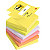 Post-it Z-Notes repositionnables 76 x 76 mm - Coloris assortis Néon - Lot de 12 blocs de 100 feuilles - 1