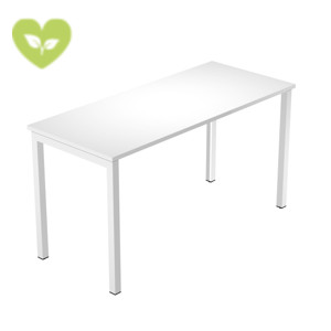 Postazione di lavoro "@ntibatterica", 120 x 60 x 72,5 cm, Piano Bianco, Gambe metalliche Bianche Postazione di lavoro "@ntibatterica", 120 x 60 x 72,5 cm, Piano Bianco, Gambe metalliche Bianche