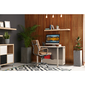 Postazione di lavoro salvaspazio Happy Work, cm 95 x 68,5 x 74 h, Rovere Postazione di lavoro salvaspazio Happy Work, cm 95 x 68,5 x 74 h, Rovere