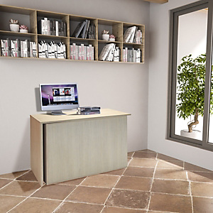 Postazione di lavoro salvaspazio Wallet, cm 120 x 50 h, Larice Postazione di lavoro salvaspazio Wallet, cm 120 x 50 h, Larice