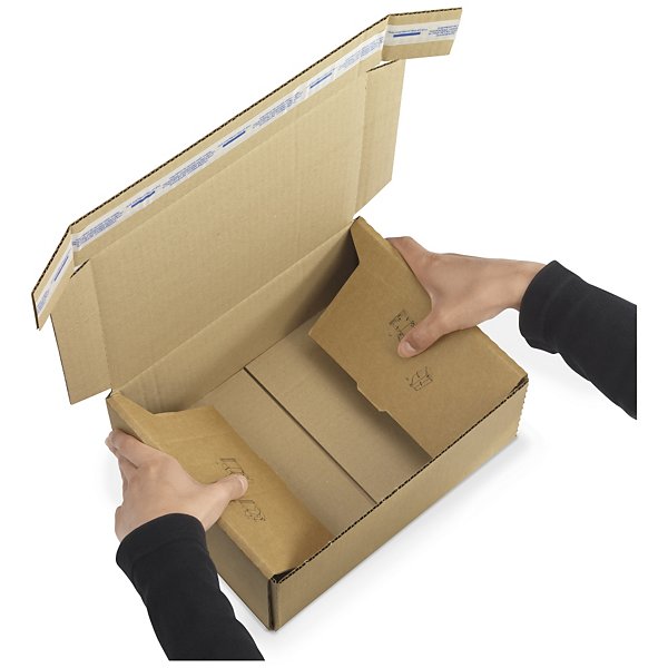 Postdoos met zelfklevende sluiting 44 x 29 x 15 cm - 3
