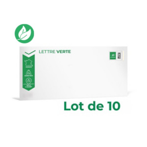LA POSTE Enveloppe Prêt à Poster - Lettre Verte 20g - 110 x 220 mm (DL) - Lot de 10 LA POSTE Enveloppe Prêt à Poster - Lettre Verte 20g - 110 x 220 mm (DL) - Lot de 10