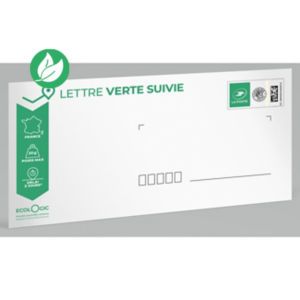 LA POSTE Enveloppe Prêt à Poster - Lettre verte suivie  20g - 110 x 220 mm (DL) - Lot de 10