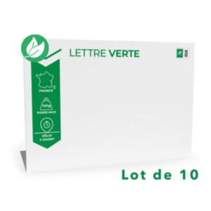 LA POSTE Enveloppe Prêt à Poster et déjà timbré - Lettre verte  100g - 110 x 220 mm (C4) - Sans fenêtre - Lot de 10 LA POSTE Enveloppe Prêt à Poster et déjà timbré - Lettre verte  100g - 110 x 220 mm (C4) - Sans fenêtre - Lot de 10