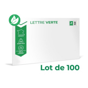 LA POSTE Enveloppes Prêt à Poster - Lettre verte (J+3) - Format C5 162 x 229 mm - 50 gr- Lot de 100 LA POSTE Enveloppes Prêt à Poster - Lettre verte (J+3) - Format C5 162 x 229 mm - 50 gr- Lot de 100