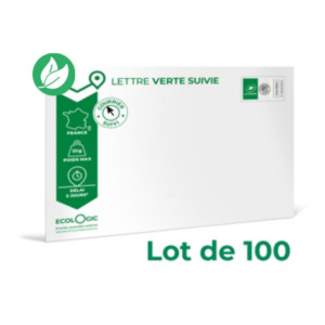 LA POSTE Enveloppes Prêt à Poster - Lettre verte suivie (J+3) - Format C5 162 x 229 mm - 50 gr - Lot de 100