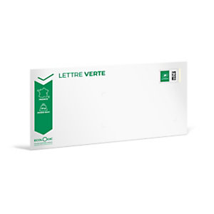 LA POSTE Enveloppes pré-timbrées - Lettre verte (J+3) - Format DL : 110 x 220 mm - 20 g (Soumis à conditions) - Lot de 10