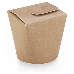 Pot carton brun à fermeture croisillon