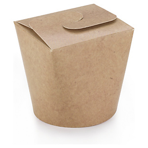 Pot carton brun à fermeture croisillon Pot carton brun à fermeture croisillon