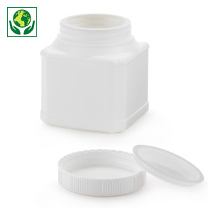Pot plastique carré blanc opaque à large ouverture Pot plastique carré blanc opaque à large ouverture