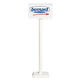 Poteau PVC sur socle lesté pour panneau d'affichage hauteur 1,10 m##Paaltje op sokkel voor bord Poteau PVC sur socle lesté pour panneau d'affichage hauteur 1,10 m##Paaltje op sokkel voor bord