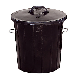 Poubelle caoutchouc noire 105 L Poubelle caoutchouc noire 105 L