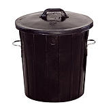 Poubelle caoutchouc noire 75 L Poubelle caoutchouc noire 75 L