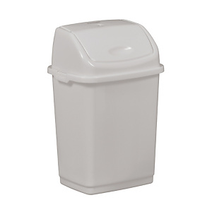 Poubelle à couvercle basculant Rossignol Clap blanche 5 L Poubelle à couvercle basculant Rossignol Clap blanche 5 L