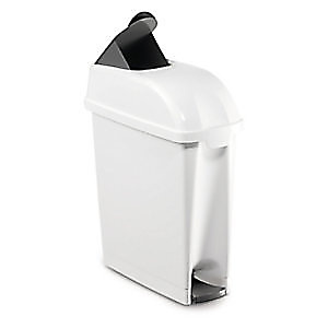 Poubelle hygiène féminine à pédale 17l - Blanc Poubelle hygiène féminine à pédale 17l - Blanc
