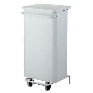 Poubelle mobile à pédale 110 L blanc Rossignol Poubelle mobile à pédale 110 L blanc Rossignol