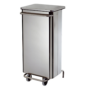 Poubelle mobile à pédale 110 L Inox Rossignol Poubelle mobile à pédale 110 L Inox Rossignol