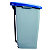 Poubelle mobile à pédale plastique recyclé - 60l - mobily green - gris/bleu - 2