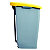 Poubelle mobile à pédale plastique recyclé - 60l - mobily green - gris/jaune - 2