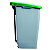 Poubelle mobile à pédale plastique recyclé - 60l - mobily green - gris/vert - 2