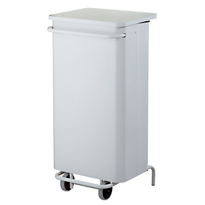 Poubelle mobile à pédale 110 L blanc Rossignol Poubelle mobile à pédale 110 L blanc Rossignol