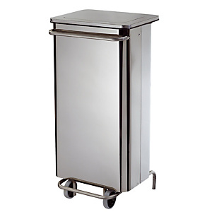 Poubelle mobile à pédale 110 L Inox Rossignol Poubelle mobile à pédale 110 L Inox Rossignol