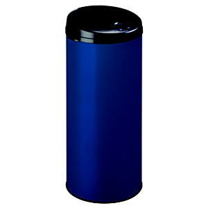Poubelle à ouverture automatique - 45l - sensitive - bleu 5001 mat lisse