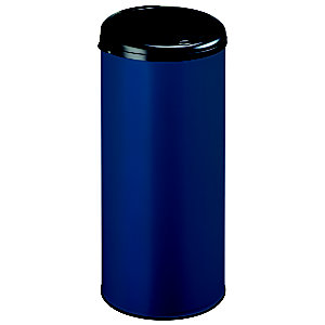 Poubelle à ouverture manuelle - 45l - handtouch - bleu 5001 mat lisse