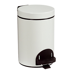 Poubelle à pédale Rossignol qualité supérieure Epoxy blanc 3 L Poubelle à pédale Rossignol qualité supérieure Epoxy blanc 3 L