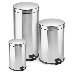 Poubelle à pédale inox 3 à 30 litres