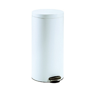 Poubelle à pédale métal blanche 30 L Poubelle à pédale métal blanche 30 L