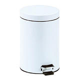 Poubelle à pédale métal blanche 5 L##Witte vuilnisbak met pedaal 5 L Poubelle à pédale métal blanche 5 L##Witte vuilnisbak met pedaal 5 L