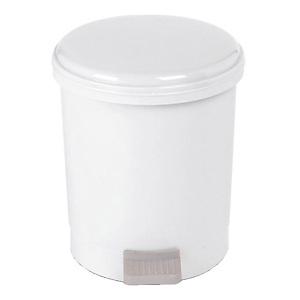 Poubelle plastique blanche à pédale 1er prix 3 L Poubelle plastique blanche à pédale 1er prix 3 L