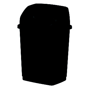 Poubelle plastique recyclé à couvercle basculant clap green - 5l - noir