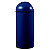 Poubelle push avec couvercle à trappe - 45l - bleu 5001 mat lisse - 2