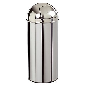 Poubelle Push Rossignol 45 L inox couvercle à trappe Poubelle Push Rossignol 45 L inox couvercle à trappe