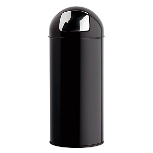 Poubelle Push Rossignol 45 L noire, couvercle à trappe Poubelle Push Rossignol 45 L noire, couvercle à trappe