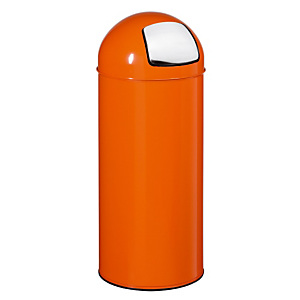 Poubelle Push Rossignol 45 L orange, couvercle à trappe Poubelle Push Rossignol 45 L orange, couvercle à trappe