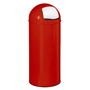 Poubelle Push Rossignol 45 L rouge, couvercle à trappe Poubelle Push Rossignol 45 L rouge, couvercle à trappe