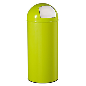 Poubelle Push Rossignol 45 L vert anis, couvercle à trappe Poubelle Push Rossignol 45 L vert anis, couvercle à trappe