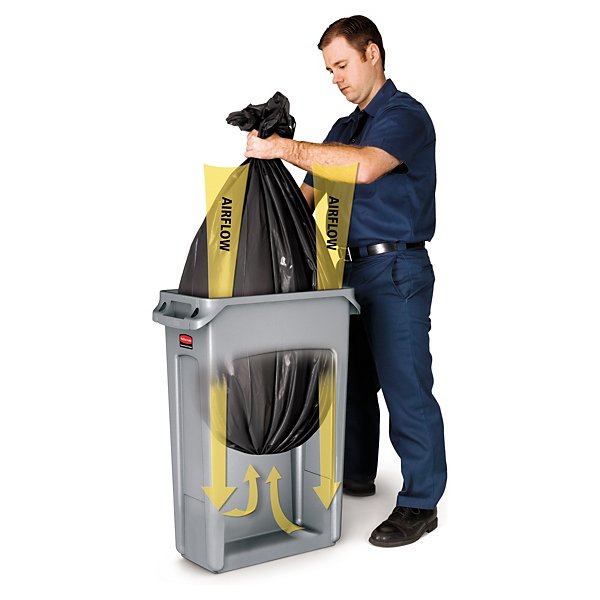 Poubelle de tri 60 litres Slim Jim RUBBERMAID - 3